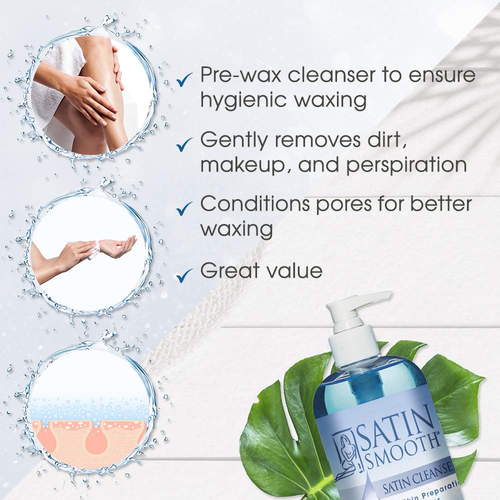 Pre-Wax Cleanser - Antiseptic Formula for Effective Skin Preparation, Deep Cleansing, and Irritation-Free Waxing, 16 Oz