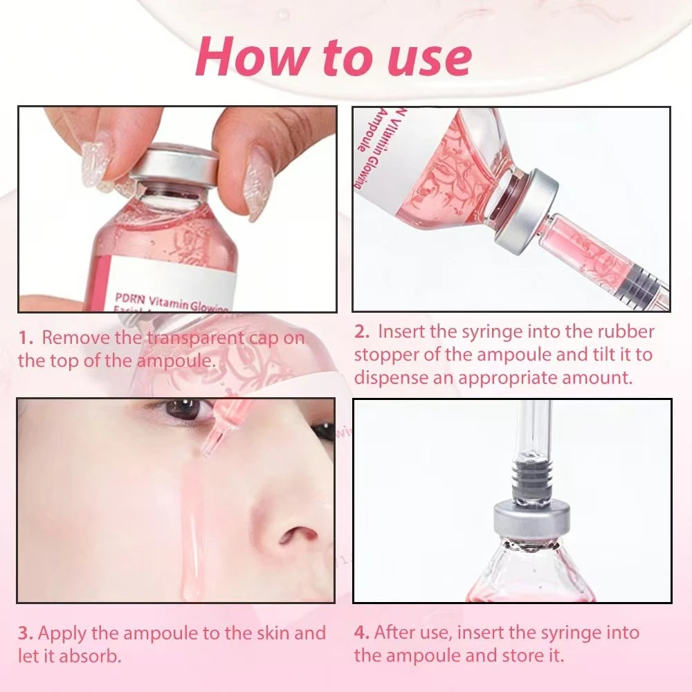 Deep Collagen Essence - Peptide Intensive Activation, Pink PDRN Stem Cell Ampoule, Brightening, Moisturizing, Skincare