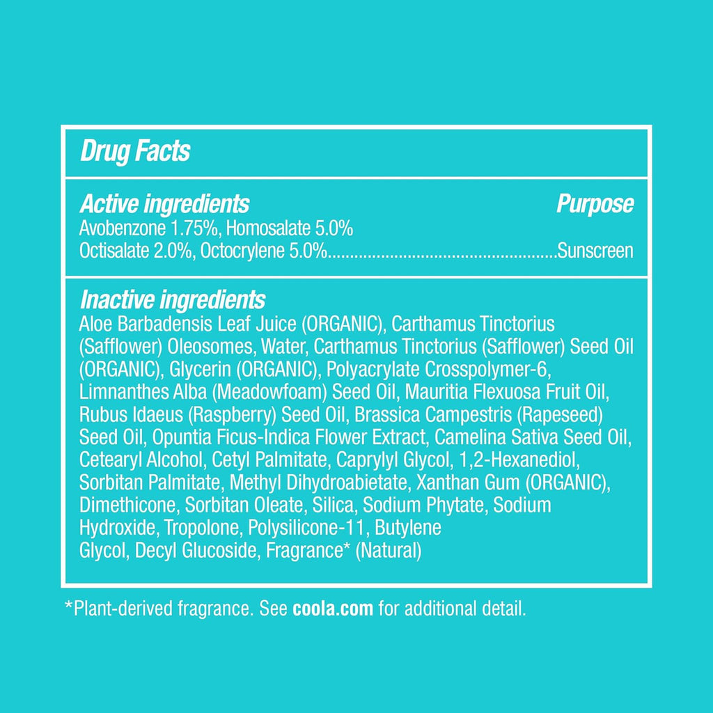 COOLA Organic Sunscreen SPF 50 Sunblock Body Lotion, Dermatologist Tested Skin Care for Daily Protection, Vegan and Gluten Free, Guava Mango, 5 Fl Oz