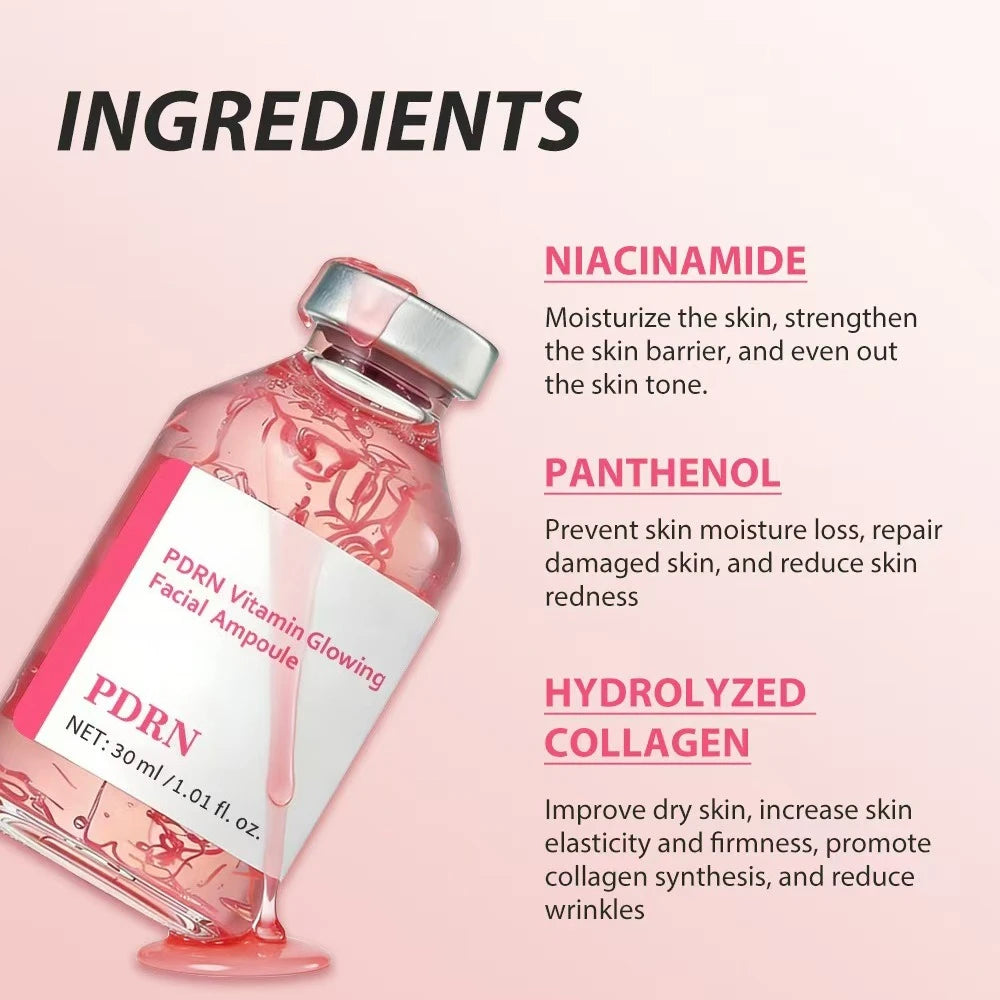 Deep Collagen Essence - Peptide Intensive Activation, Pink PDRN Stem Cell Ampoule, Brightening, Moisturizing, Skincare
